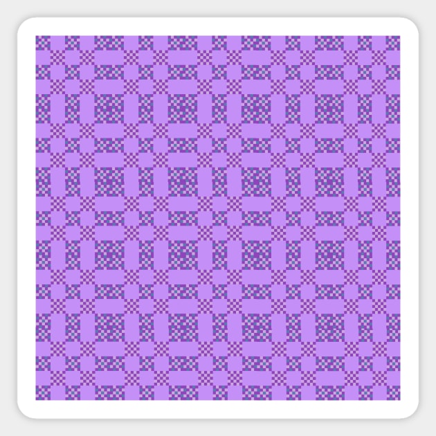 Purple Maze. Geometric pattern in shades of purple and mauve. Sticker by innerspectrum